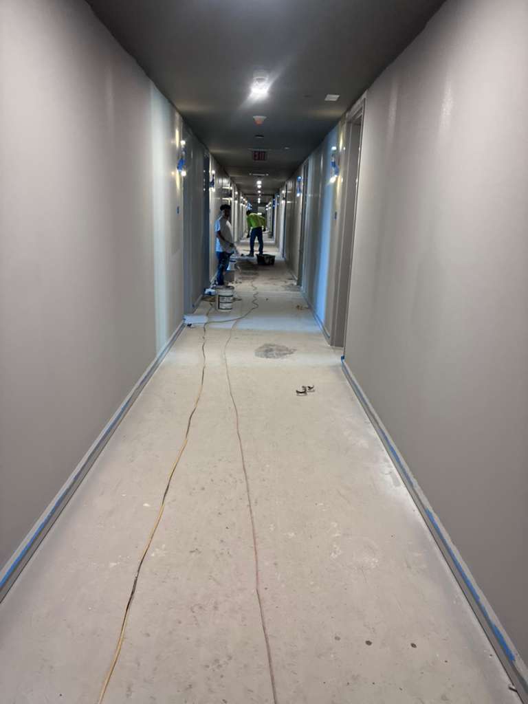 Hallway carpet replacement — before